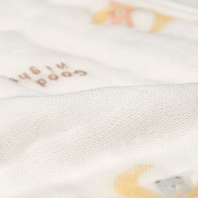 akachan honpo - 6層棉紗圍兜3件組-白色 (70~95cm)