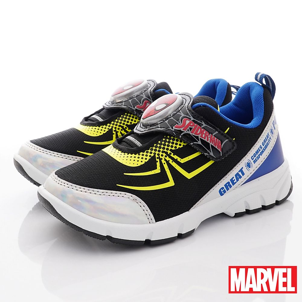 漫威MARVEL - 台灣製蜘蛛人電燈運動鞋(中小童段)-運動鞋-黑藍