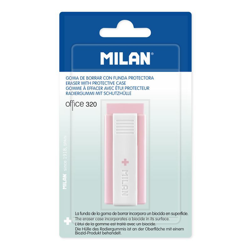 MILAN - 硬殼式工業級銀離子抗菌橡皮擦_櫻桃粉