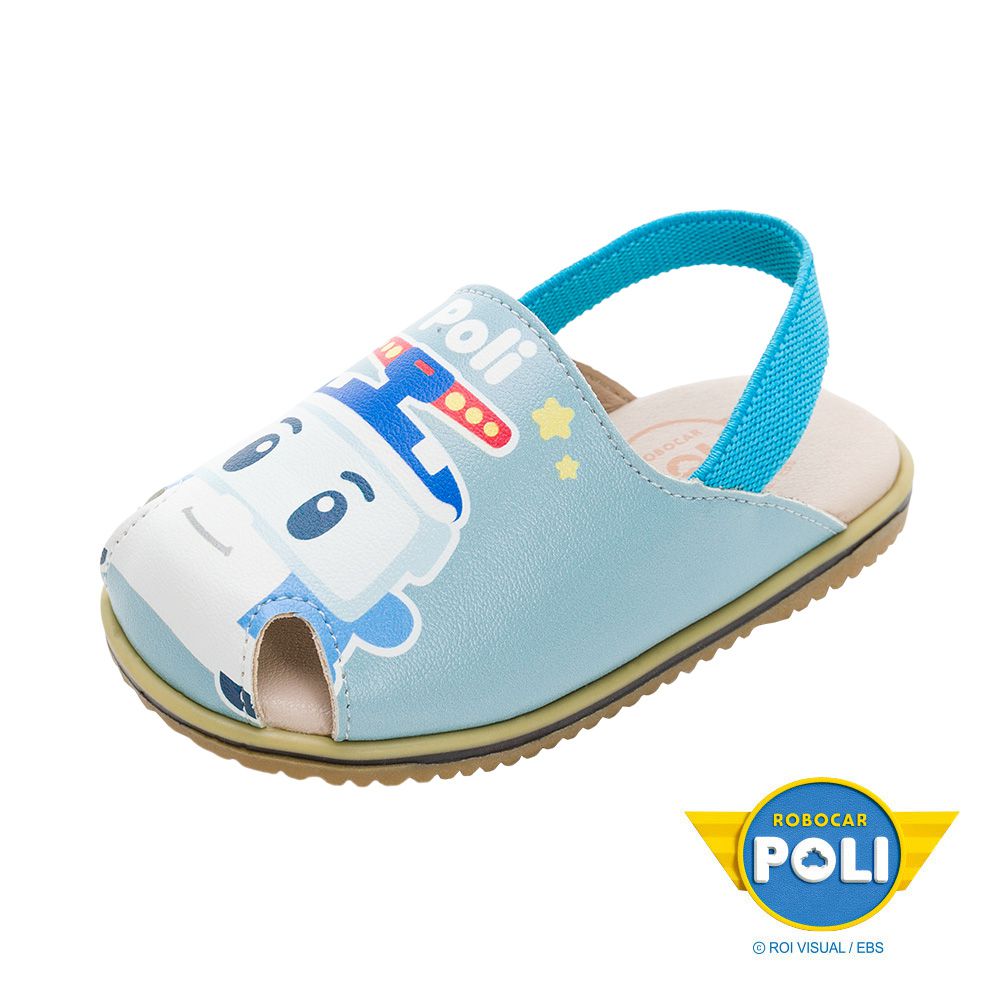 POLI 波力救援小英雄 - POLI 童鞋 寶寶涼拖鞋 POKS34006-大底柔軟舒適-藍-(寶寶段)