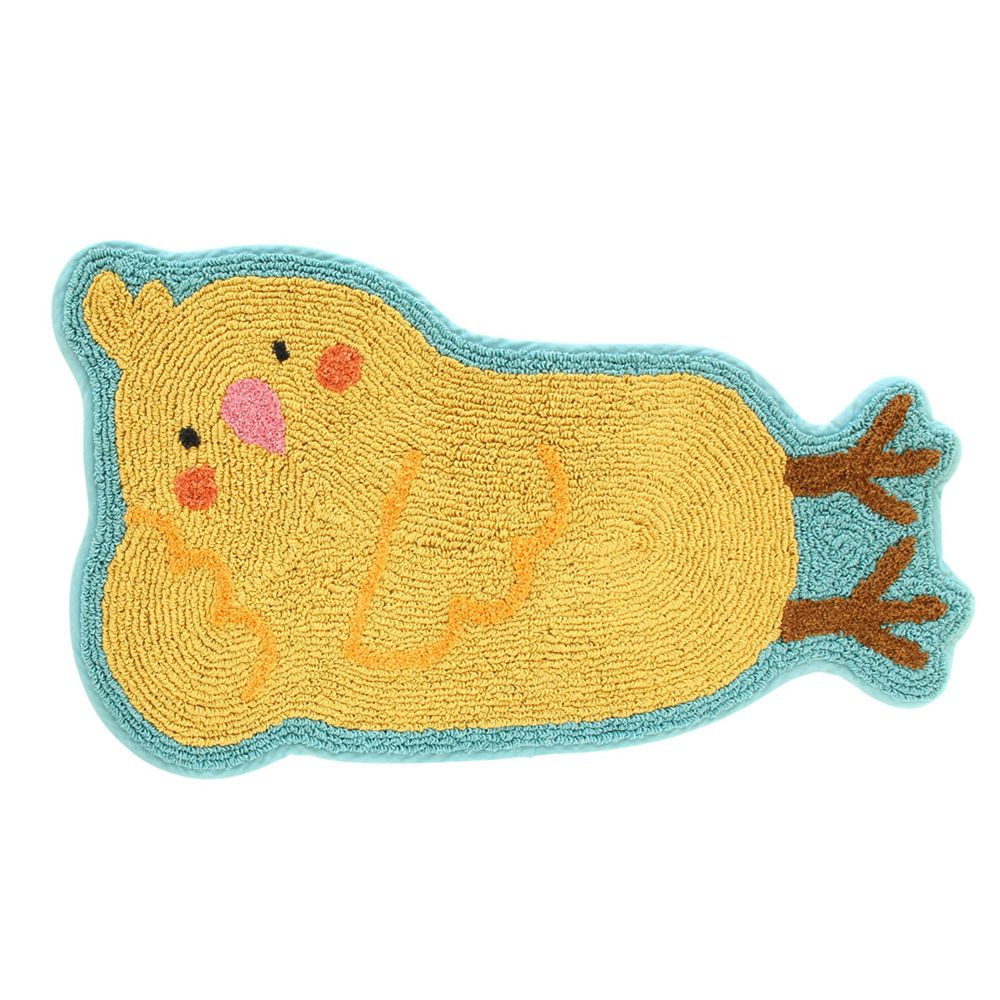 日本 TOMO - 懶洋洋可愛動物腳踏墊-小雞 (約42x74cm)