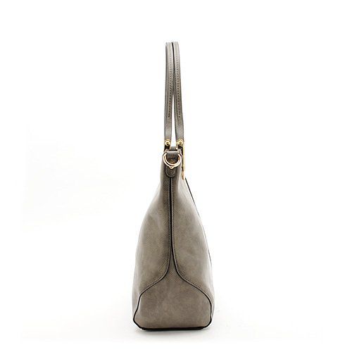 日本 FIRANO - 馬蹄環簡約肩背/側背兩用大方包+檸檬折疊購物袋 三件組-BE