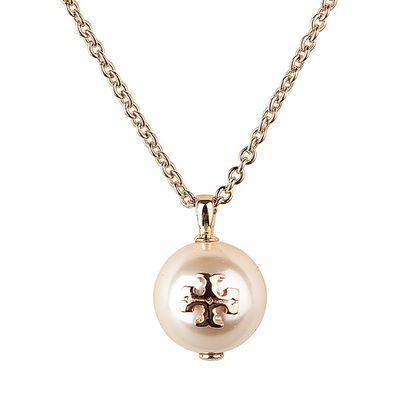 TORY BURCH - 雙T金LOGO珍珠項鍊 (60271)