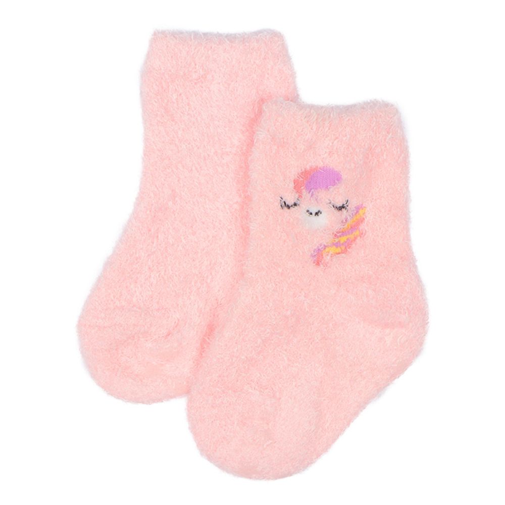 蓬鬆襪-獨角獸-粉紅色 (9~14cm)
