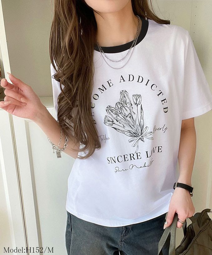 日本 Classical Elf - 法式休閒花束滾邊短袖上衣-煙燻綠