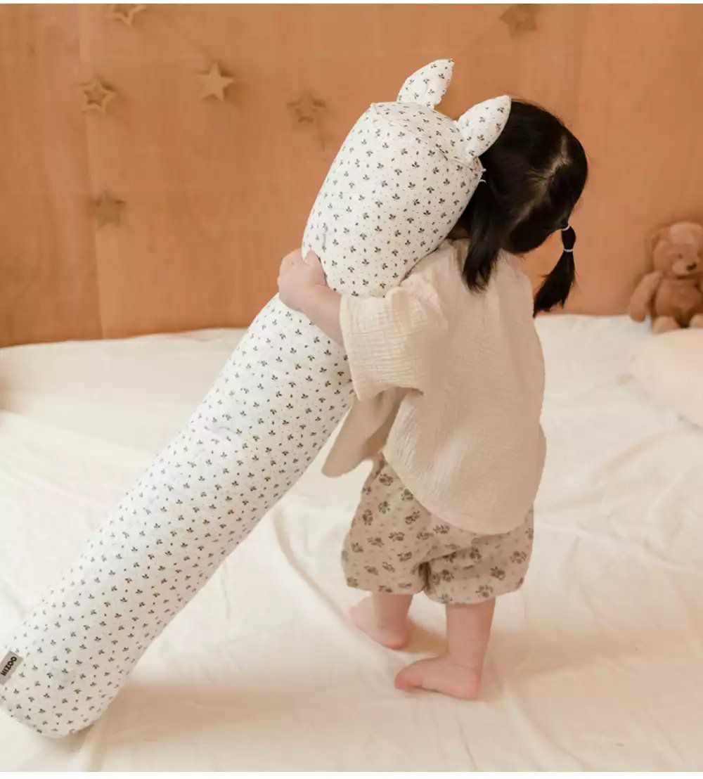 韓國 Hello HiZoo - 手工製純棉柔感兒童長條抱枕-兔子 (14x85cm)