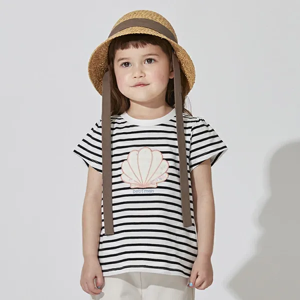 日本 petit main - [接觸冷感]可愛印花短袖上衣-草莓-白