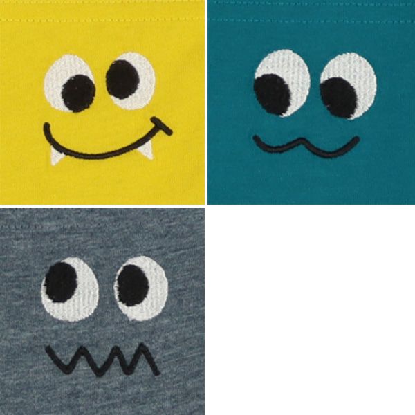 日本西松屋 - 小口袋刺繡薄長袖上衣-小怪獸搗蛋-黃