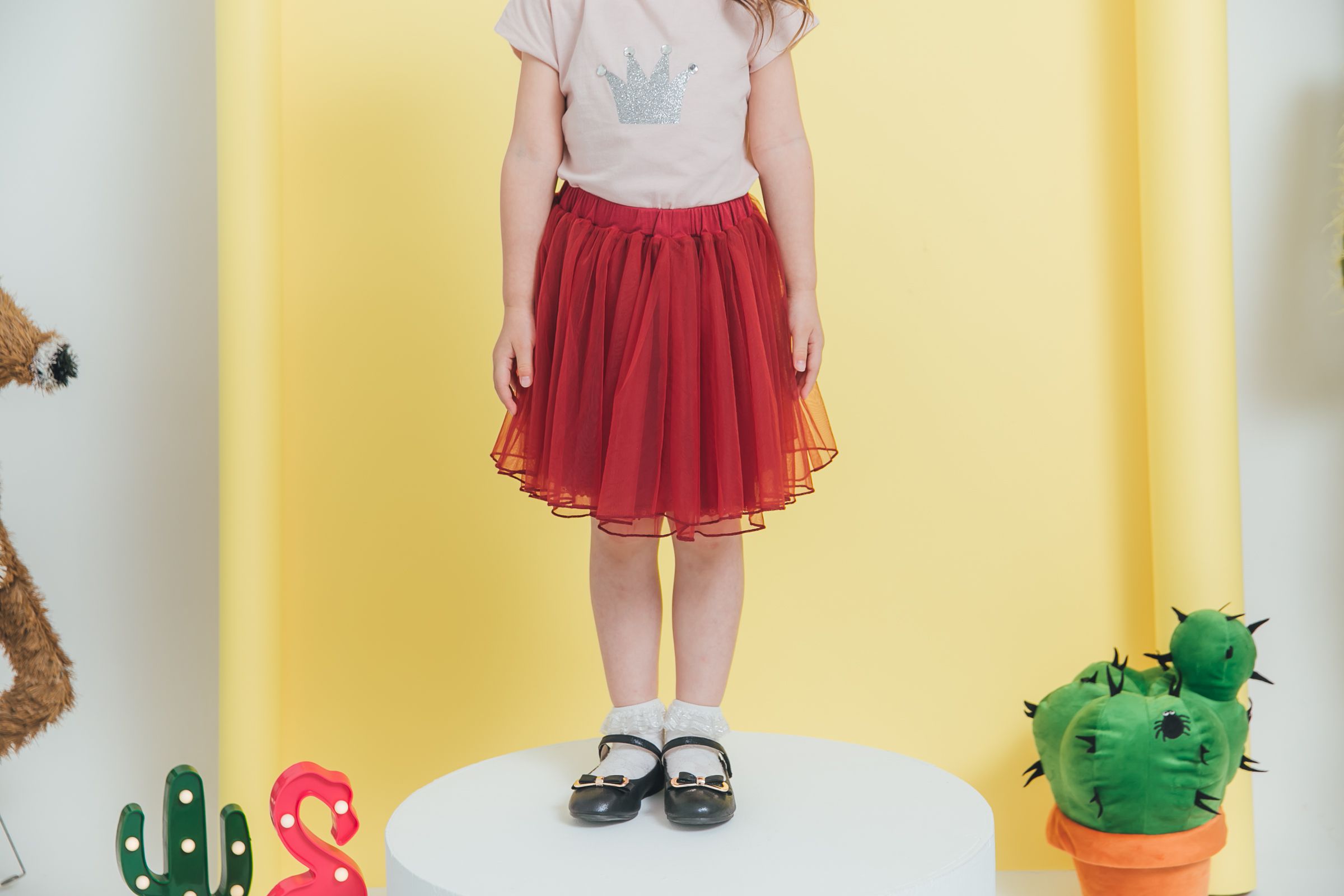 Peachy - 北鼻款*獨家訂製綿柔空氣紗裙-短裙款-性感酒紅