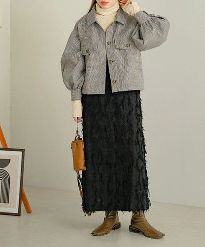 日本 Bou Jeloud - 破壞感抽鬚吊帶裙/洋裝-知性黑