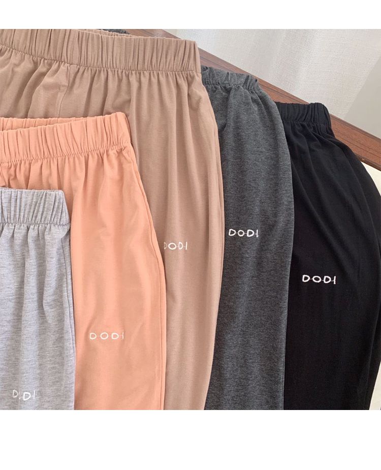 莫代爾棉質居家休閒長褲-縮口-藍色 (F)