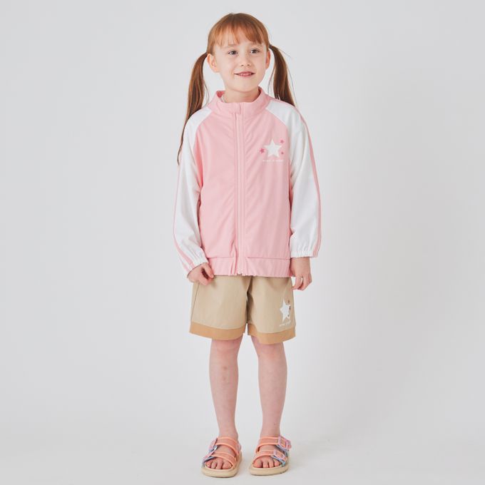 日本 evercloset - 水陸二用 神奇變色星星速乾短褲-海軍藍