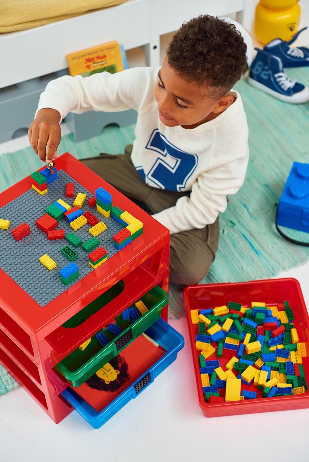 丹麥 Room Copenhagen - 樂高三層抽屜收納盒-低調灰 (34.5 x 37.5 x 32.5 cm)