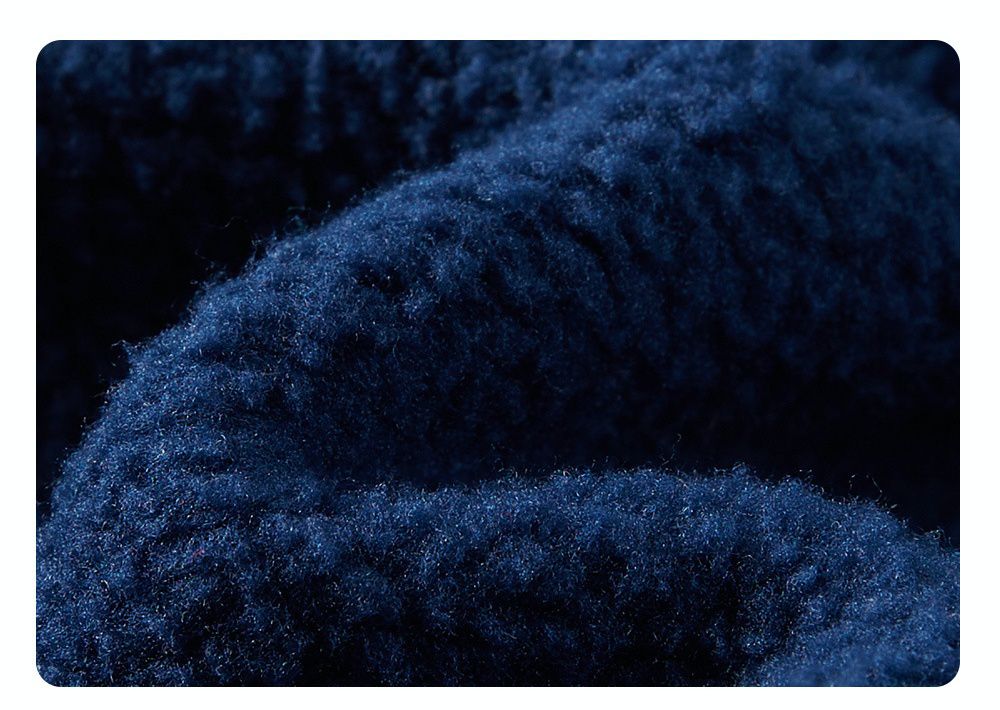 卡通汪汪隊加絨半高領拼接長袖上衣-卡通人物阿奇-深藍+藍