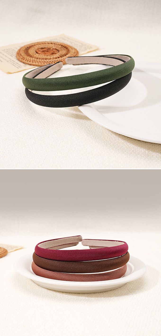 韓國 Soo&Soo - 迷漾復古秋冬款髮箍-駝 (約1.4cm)