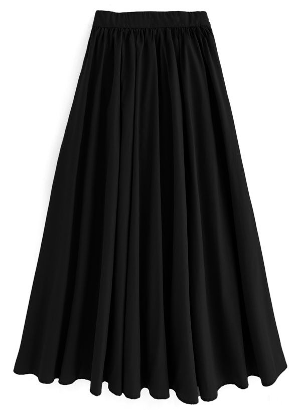 日本 GRL - 熱銷定番 百搭透氣修身長裙-經典黑