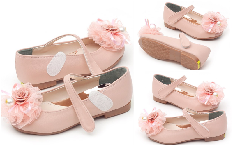 韓國 MAMITREE - 星紗亮皮鞋-典雅粉