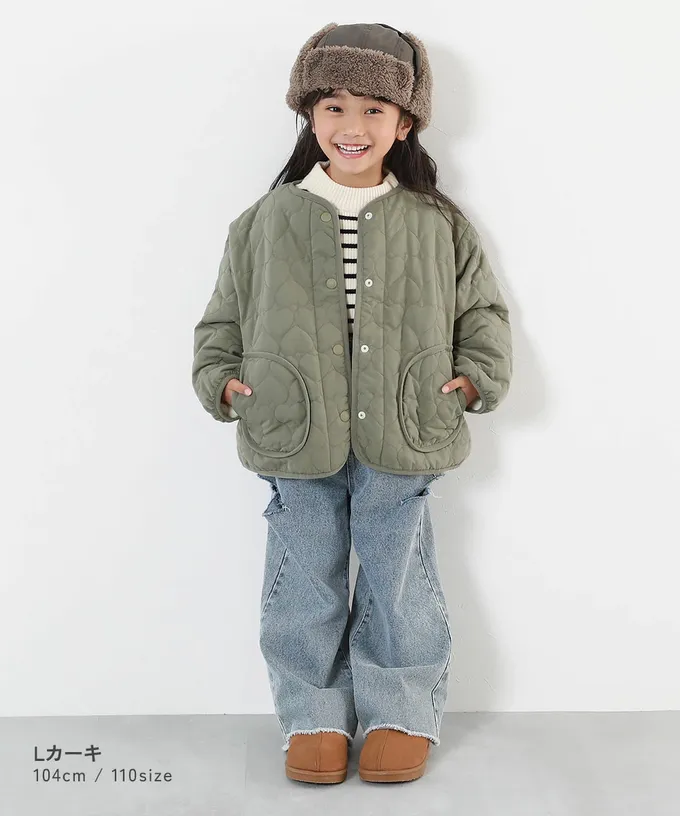 日本 devirock - 心型絎縫內刷毛科技羽絨外套(可機洗)-煙燻綠