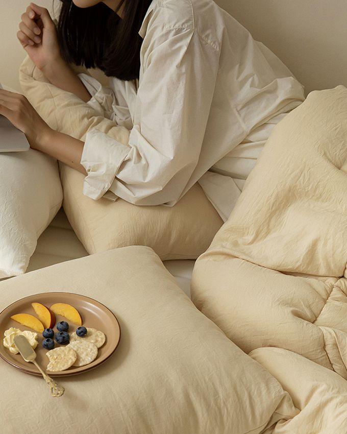 韓國 Maatila - 雲朵軟綿綿親膚棉被-奶油黃