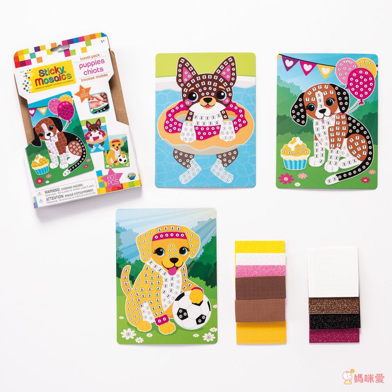 加拿大 Sticky Mosaics - 馬賽克拼貼旅遊包-家有小狗-607 pcs