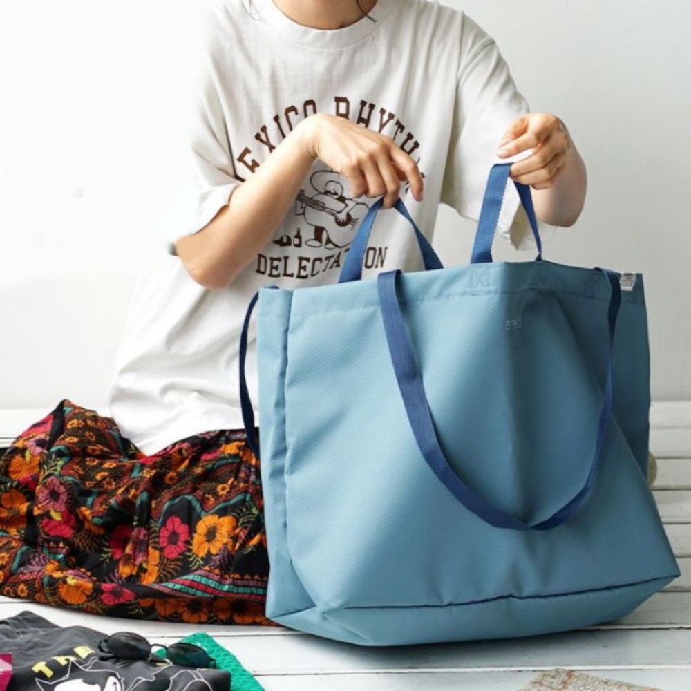 日本 zootie - anello 撥水加工大容量2WAY旅行袋-水藍