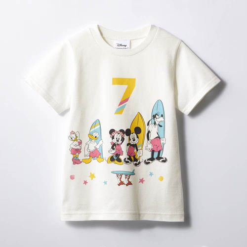 純棉迪士尼印花短袖上衣(小孩)-數字7