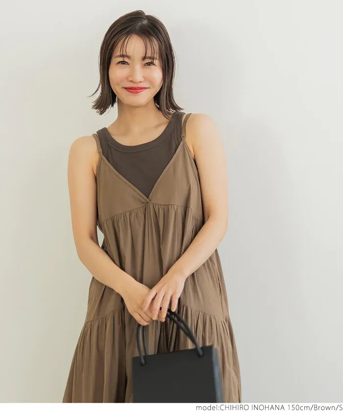 日本 COCA - 簡約美型無袖小可愛/內搭(附bra)-米白