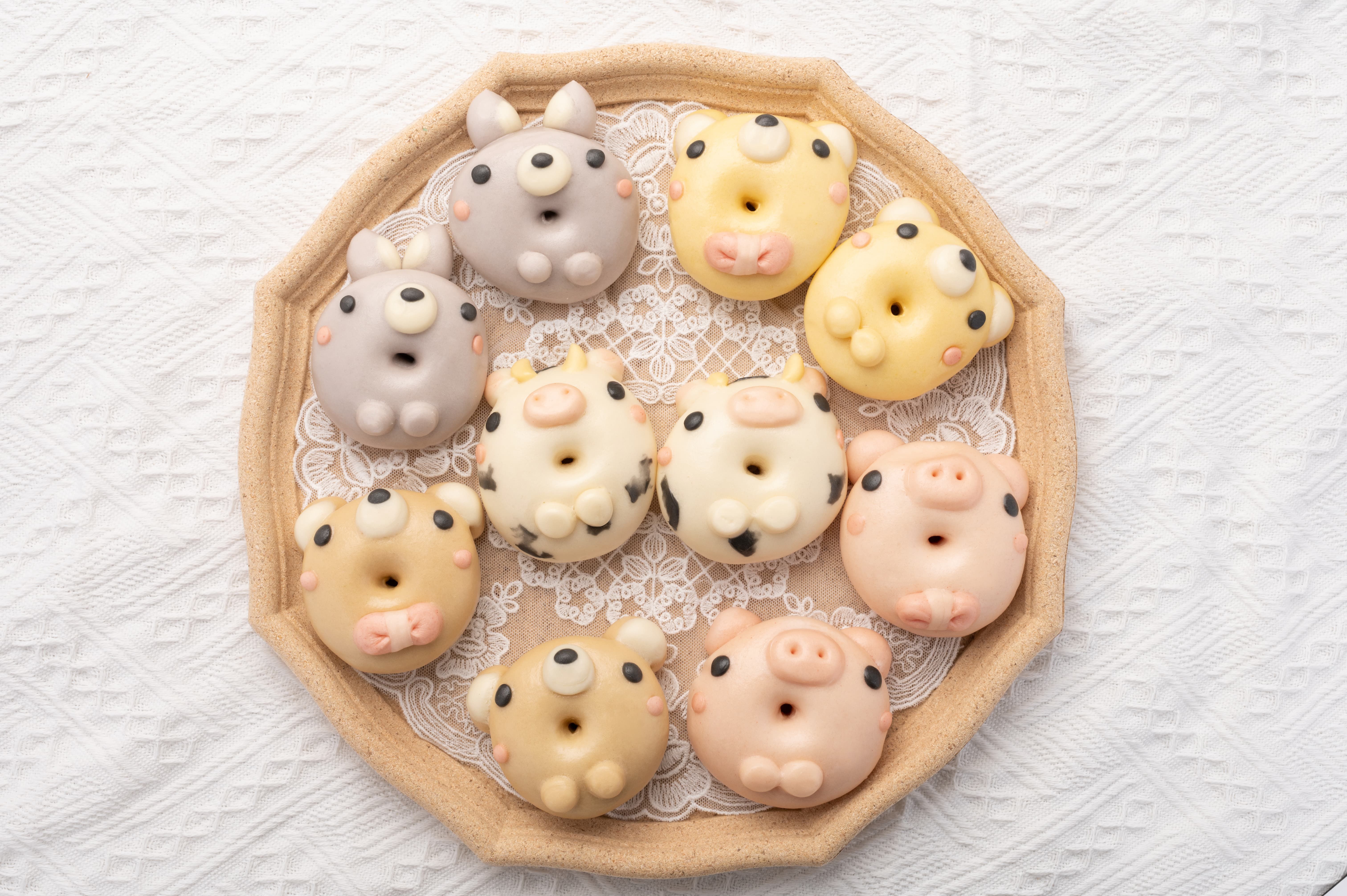 老甜媽手工饅頭 - 可愛小動物來陪我收涎-350克