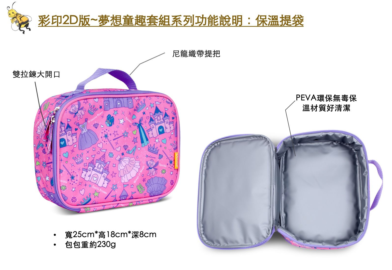 Bixbee - 夢想童趣系列-奇幻太空背包手提保溫袋套組 (32*25*10cm)