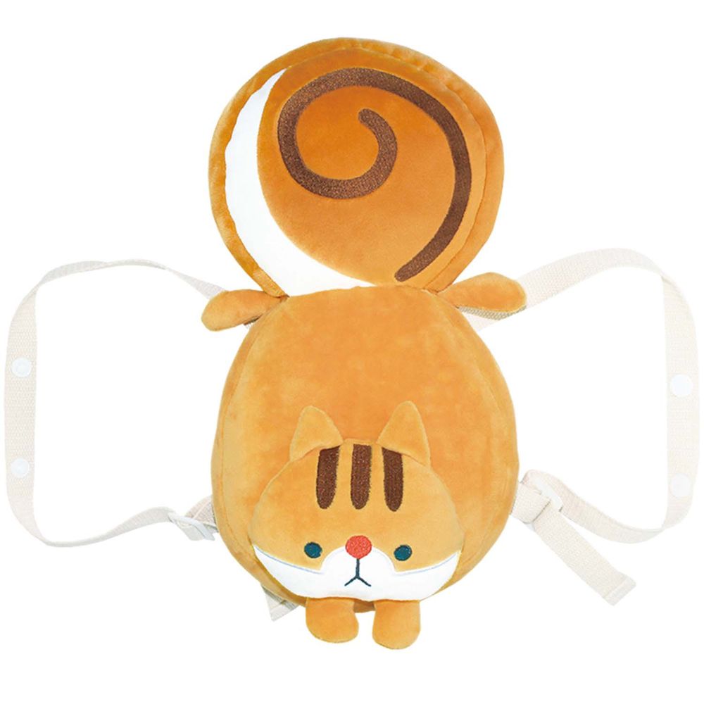 akachan honpo - 嬰兒防護枕背包 松鼠-橘色