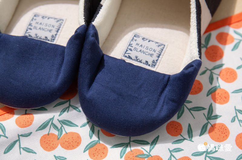 日本 Maison Blanche - 日本製 北歐風棉麻柔軟室內拖鞋-點點-黑 (23-25cm)