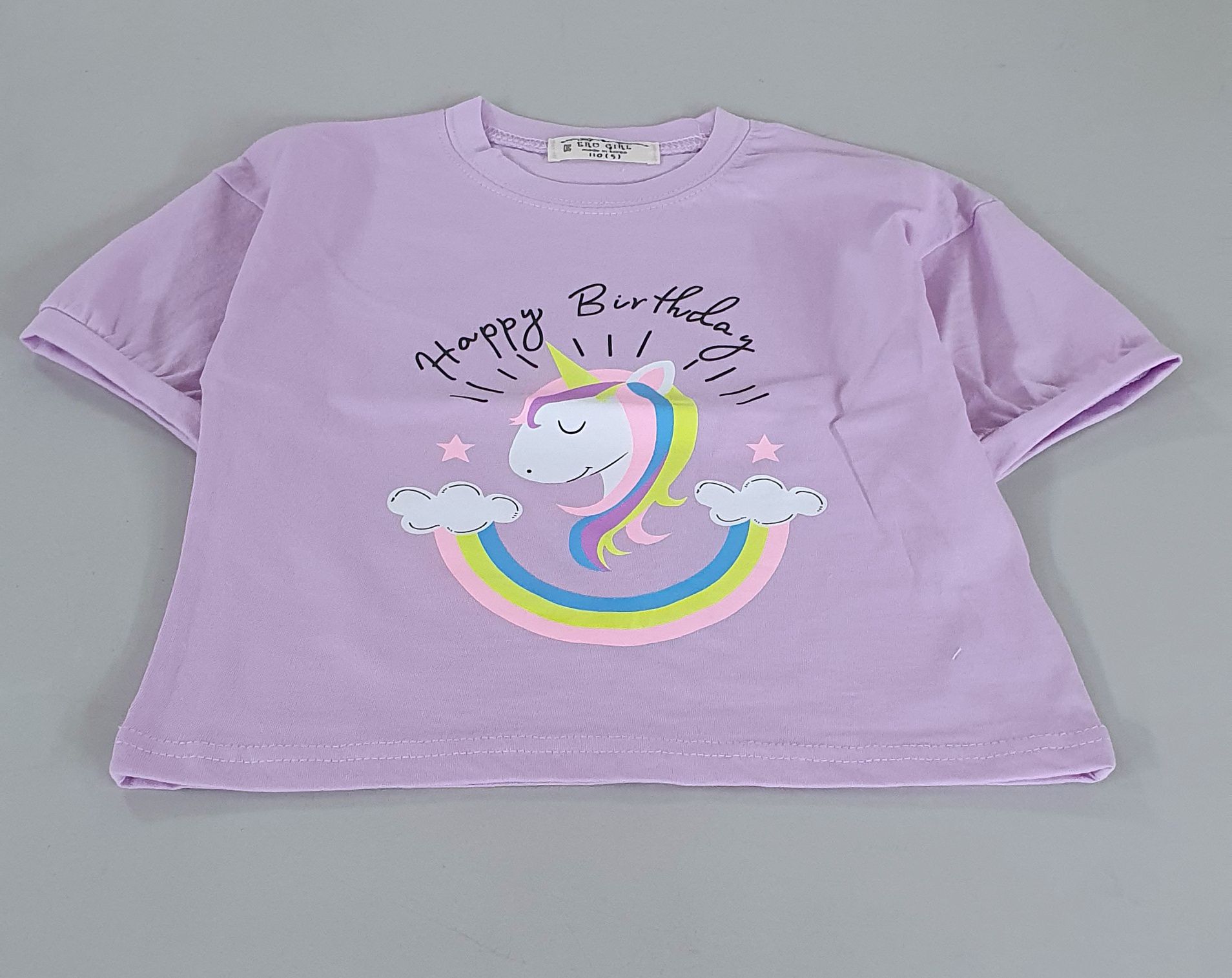 韓國 ERU - 彩虹獨角獸印花T-紫