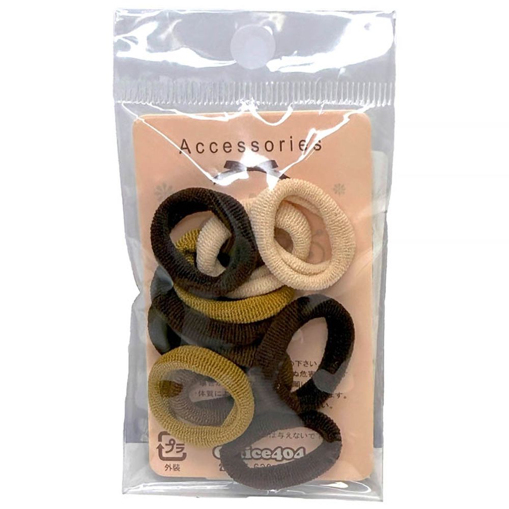 迷你毛絨髮圈 綜合-咖啡色