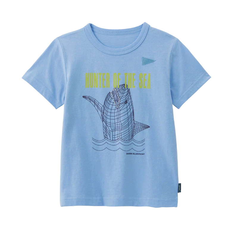 日本千趣會 - GITA 天竺棉印花短T-恐龍海報-雜灰