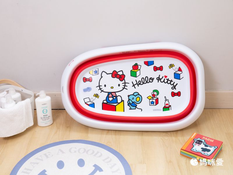 Karibu - 嘉嬰寶嬰兒摺疊浴盆-藍色Hello Kitty