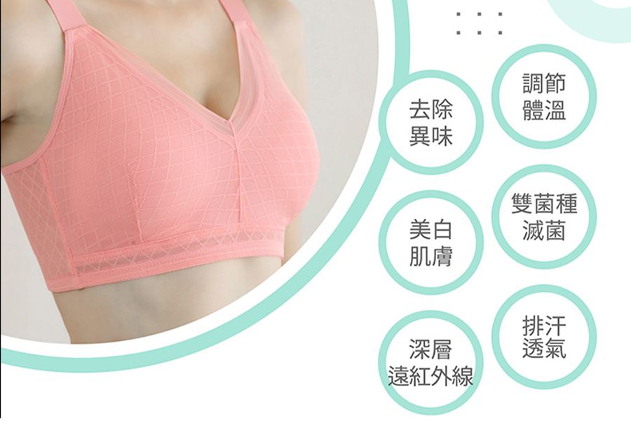 香茉 CHANMODE - 黑科技石墨烯肌潤健康內衣-3件組-內衣款-粉.紫.黑-內衣x3件