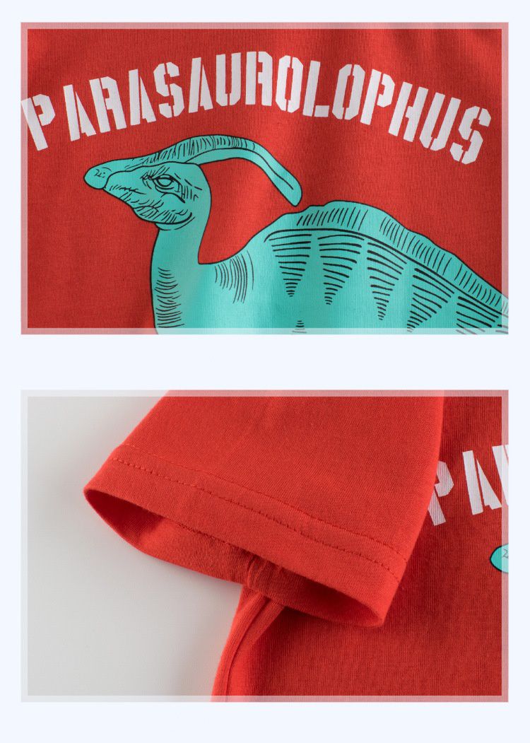 純棉短T-棘龍-灰色