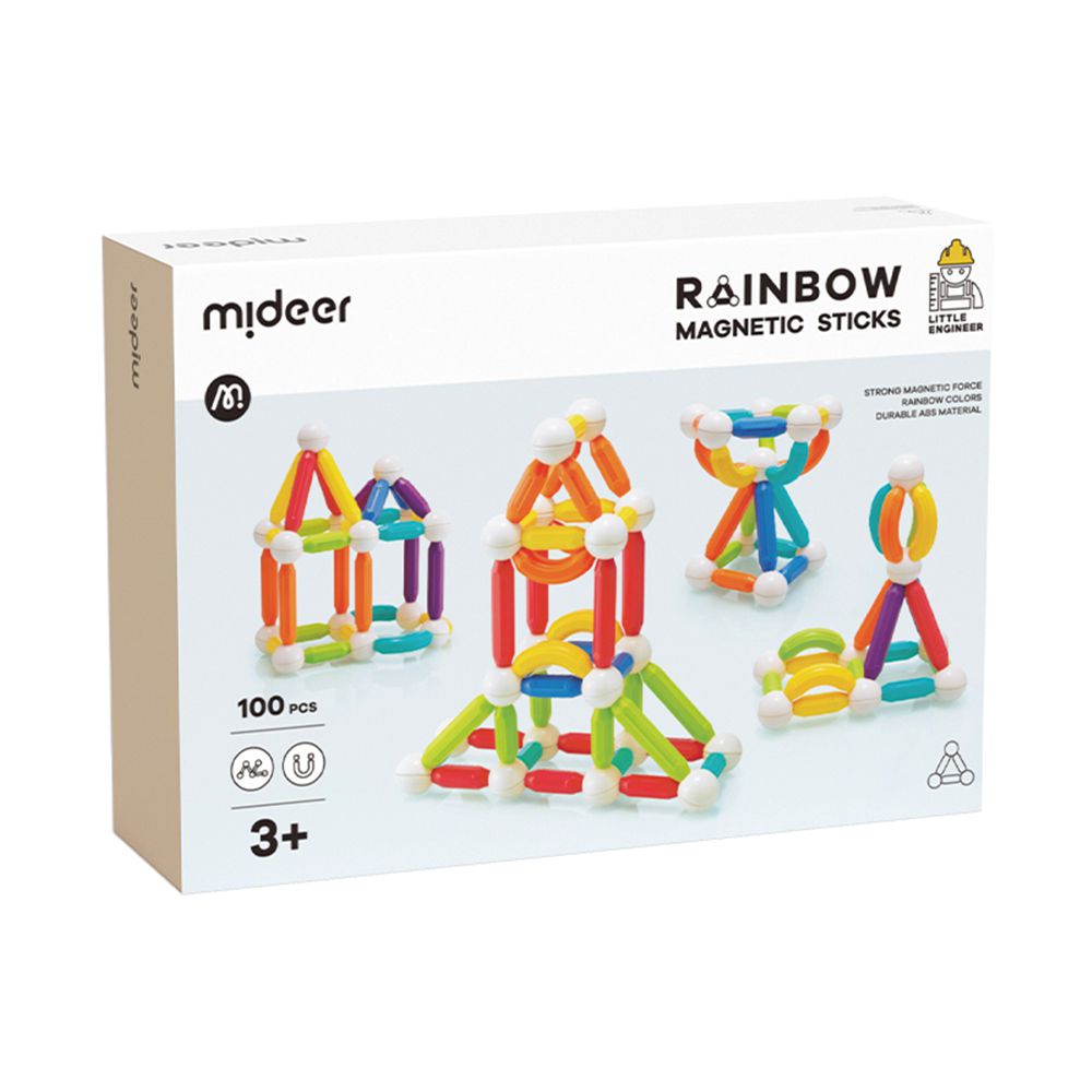 MiDeer - 彩虹磁力棒(100PCS)