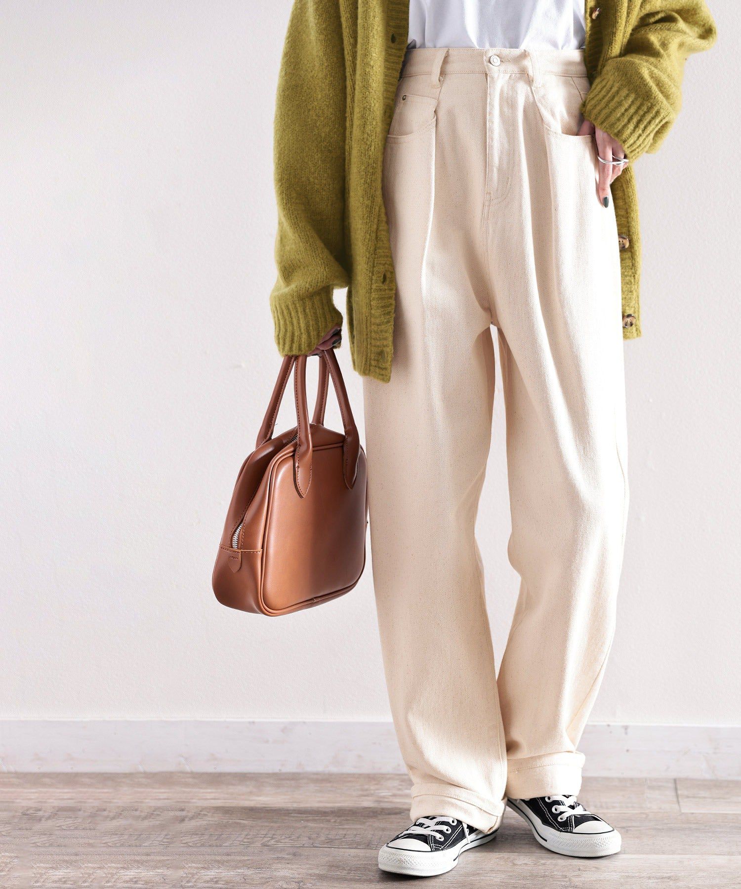 日本 Classical Elf - [熱銷NO.1]  舒適顯瘦打褶長褲-黑