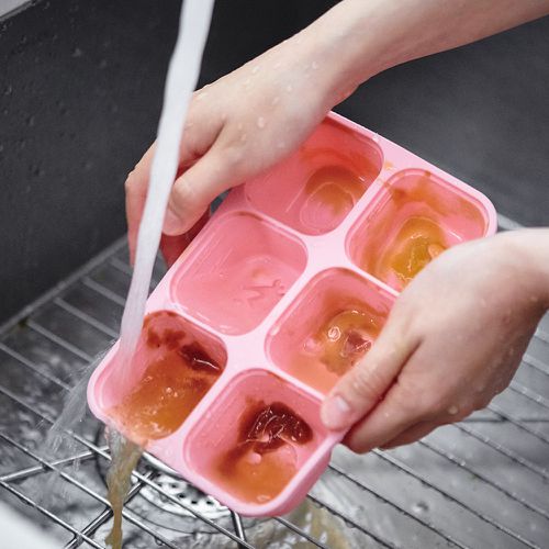 動物樂園造型矽膠副食品分裝保存盒-大象(綠)