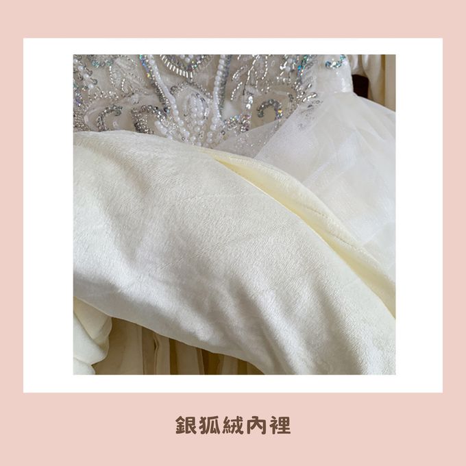 新年生日Party公主風精緻珍珠鑽飾網紗蛋糕裙長袖洋裝 白