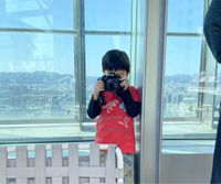 27KIDS - 純棉長袖上衣-紅色消防車