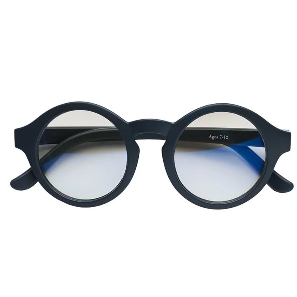 MiniTutu - 藍光眼鏡-圓框灰-灰色