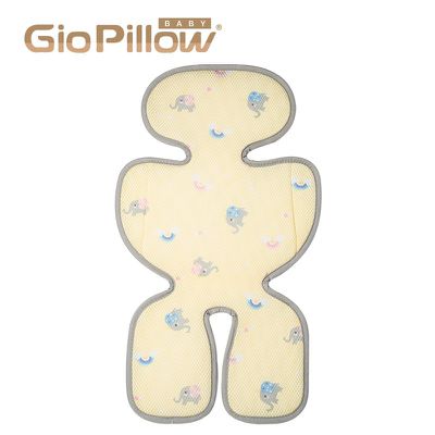 韓國 GIO Pillow - 超透氣推車/汽座座墊-花色款-派對小象