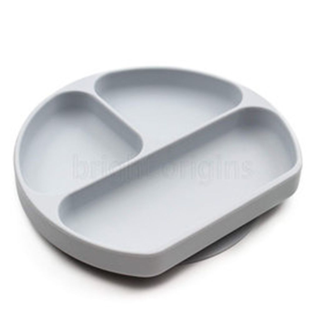 美國 Bumkins - 矽膠餐盤-灰色