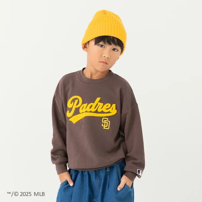 日本 Chil2 - MLB聯名 立體刺繡縮口長袖上衣-洛杉磯道奇-白