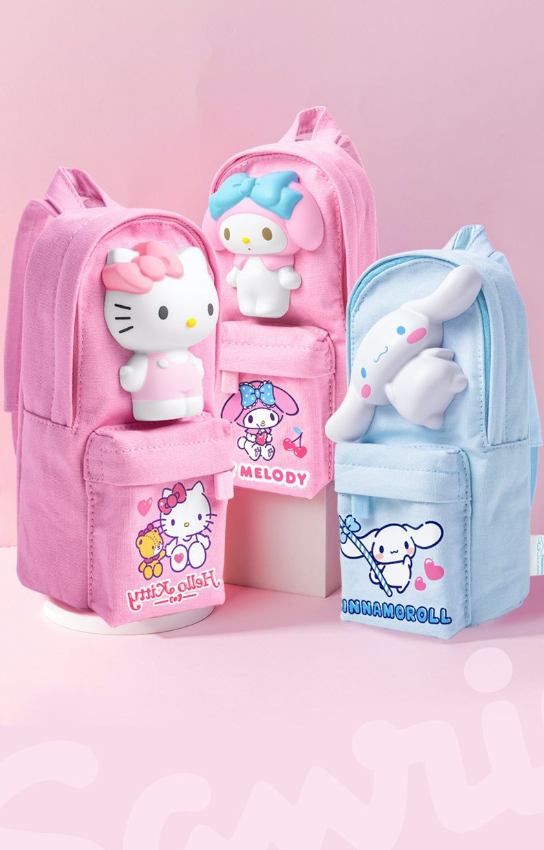 卡通3D立體減壓造型鉛筆袋-卡通人物大耳狗-藍色 (22.8x9.7x9.5cm)