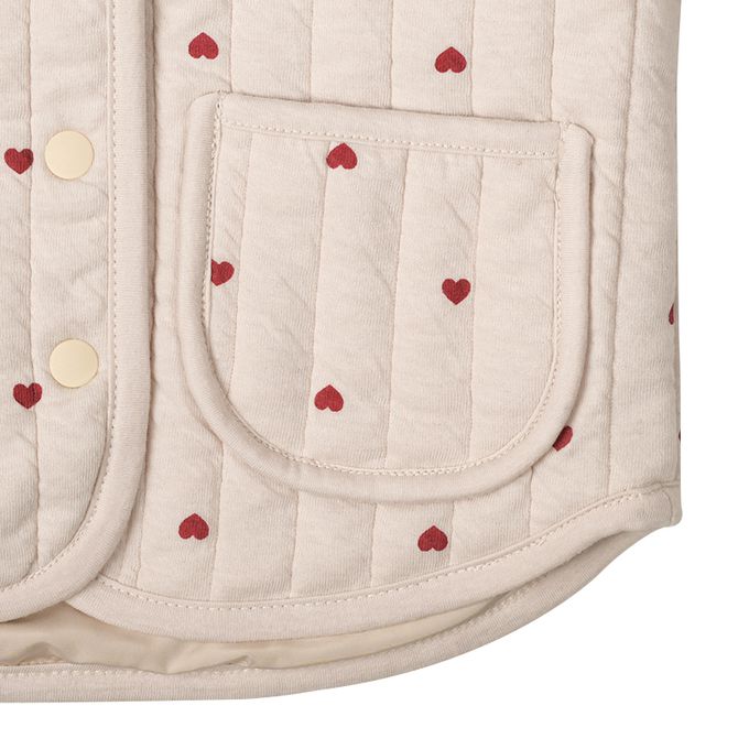 akachan honpo - 鋪棉夾克-滿版印花-象牙白色