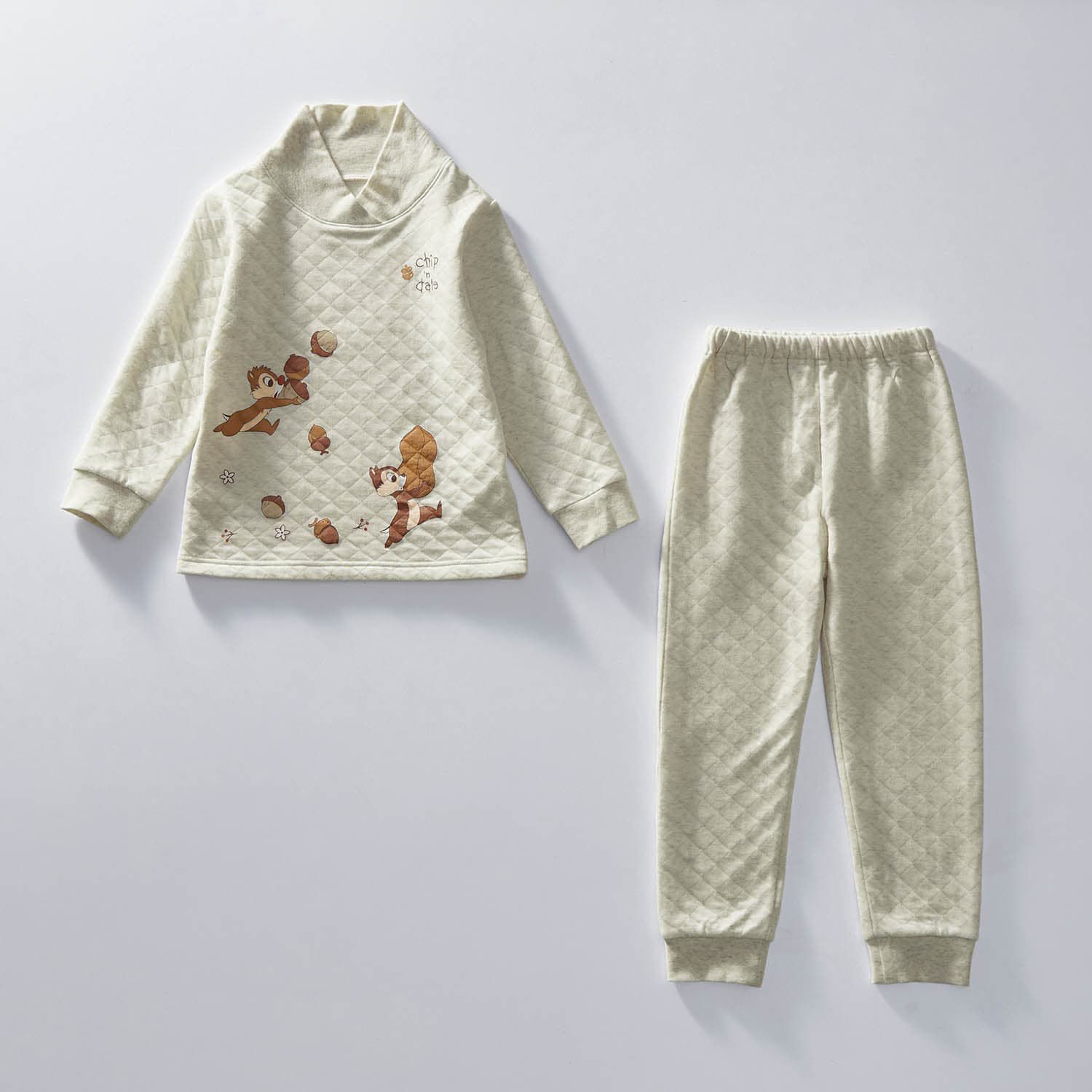 日本千趣會 - 迪士尼 純棉長袖家居服-奇奇蒂蒂果實-燕麥