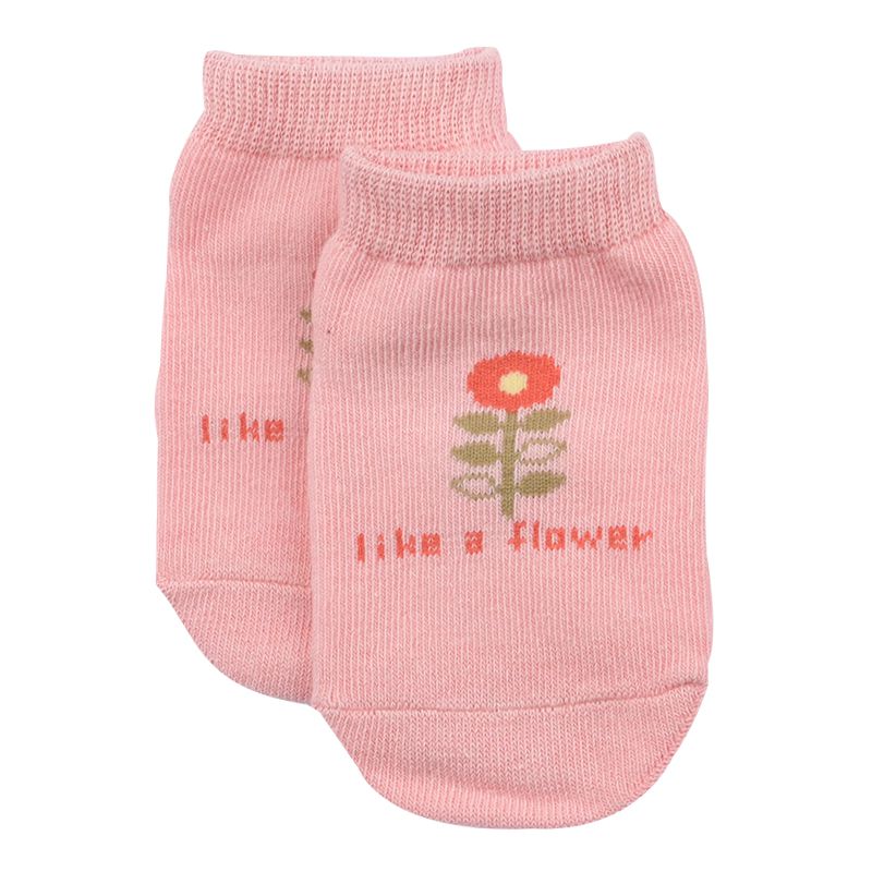 akachan honpo - 女襪3雙組-北歐小花-粉紅色 (9～14cm)